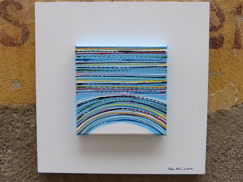 coloured lines 14 2014  15x15 Acryl-Lack auf LW